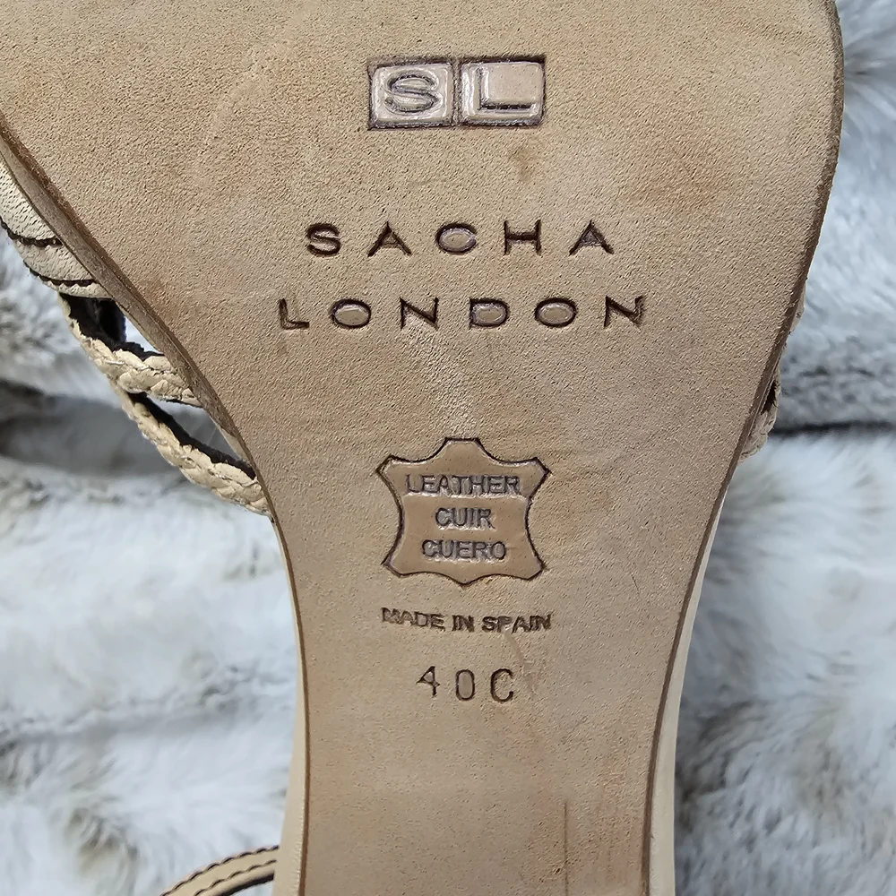 Sacha London Beige and Black Heels‎